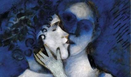 Gli amanti in blu di Marc Chagall