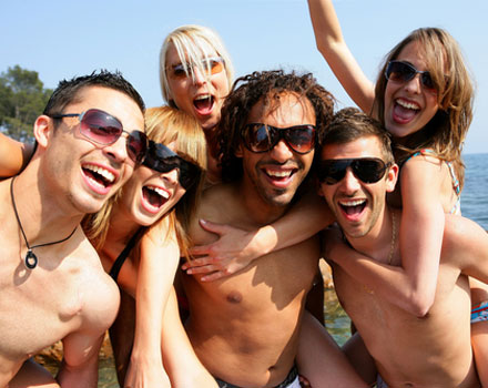 Ragazzi in spiaggia