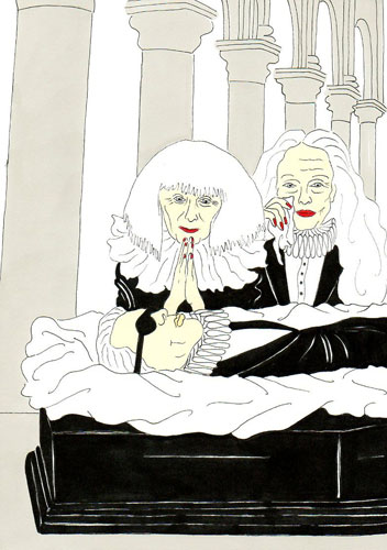 Karl Lagerfeld visione di un funerale