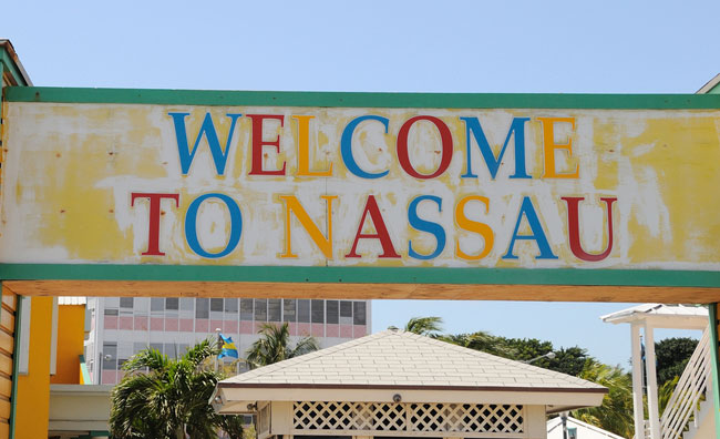 Nassau, cartello di benvenuto