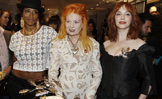 Vivienne Westwood con Christina Hendricks e Kelis