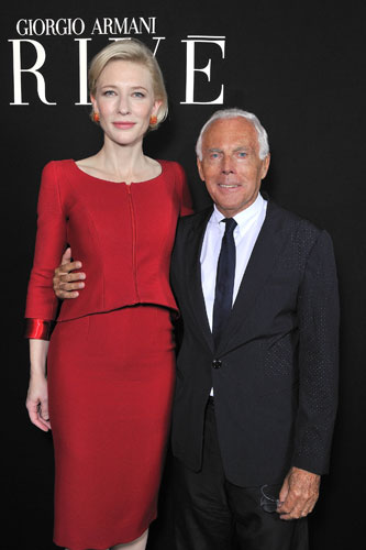 Cate Blanchett e Giorgio Armani