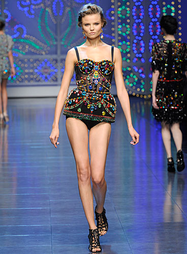 Dolce &amp; Gabbana: Bustier pietre colorate