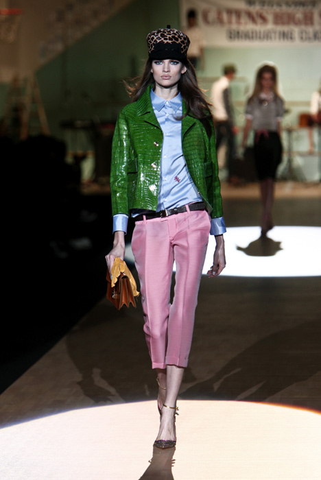 Dsquared2 2012 Giacca Verde e Pantaloni Rosa