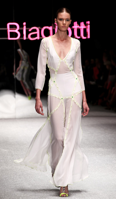 Laura Biagiotti - abito trasparente bianco