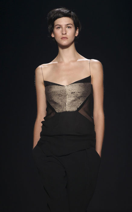Narciso Rodriguez - abito nero con spalline