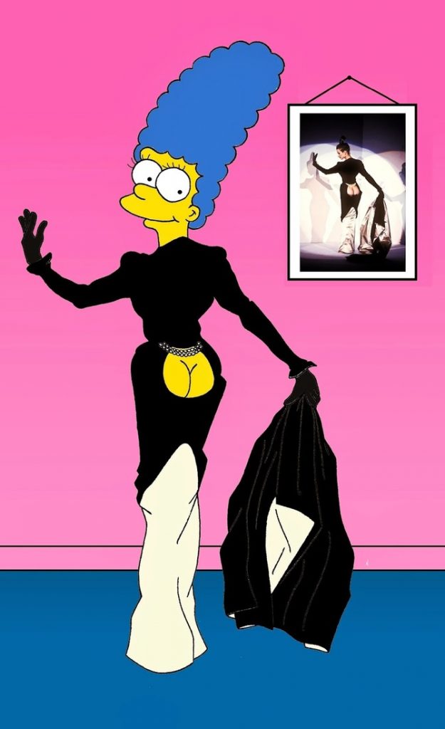 Marge Simpson in Thierry Mugler