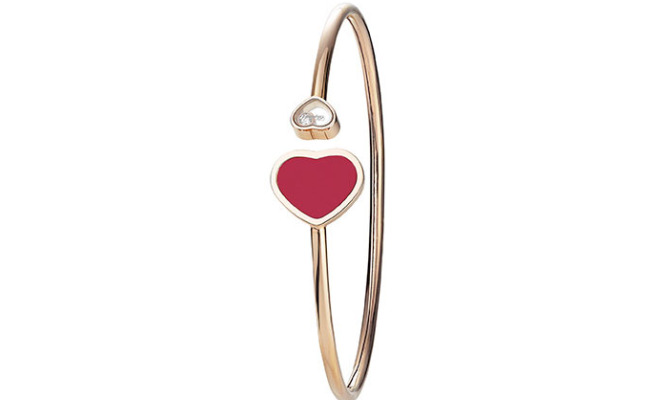 Bracciale in oro rosa con corallo ricostituito Chopard