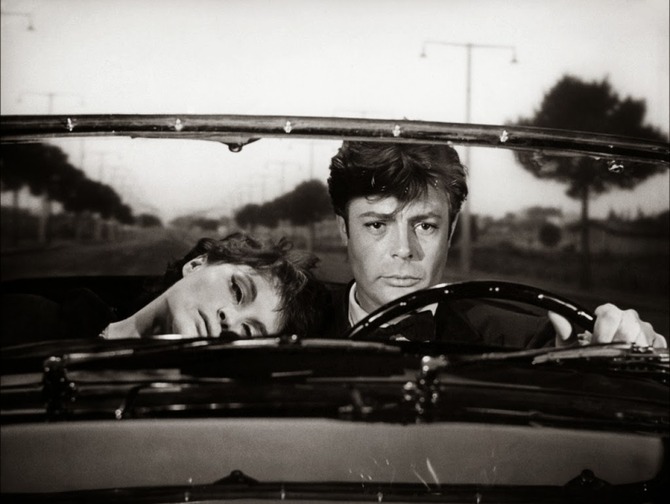 In macchina con Marcello Mastroianni: La dolce vita (1960)