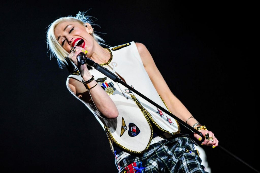 Gwen Stefani con i No Doubt in concerto. Foto LaPresse