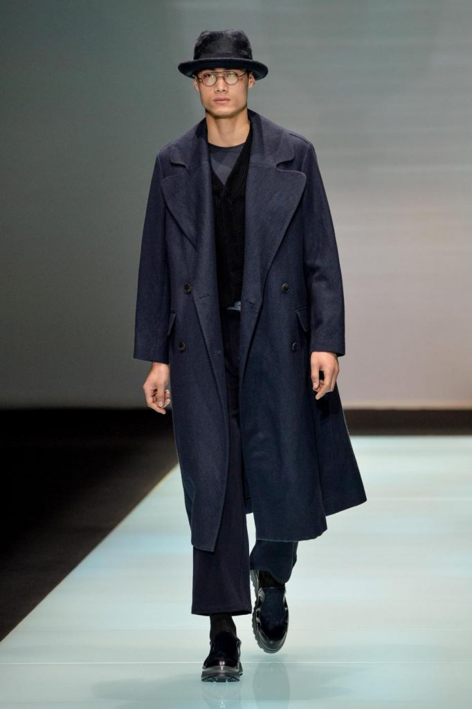 Milano Moda Uomo, Giorgio Armani, autunno inverno 2016 2017. Foto LaPresse