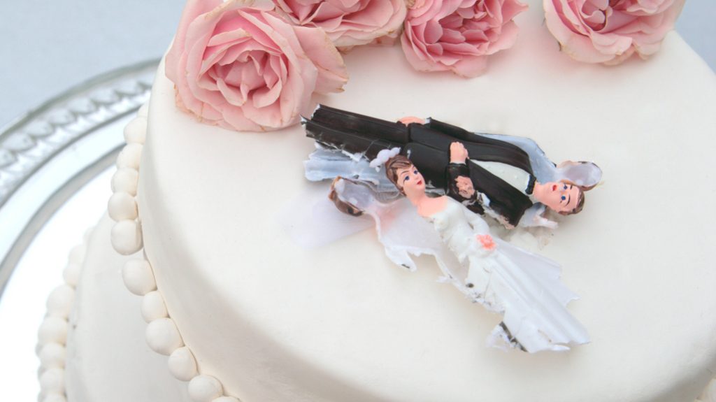 torta nuziale, flop matrimonio